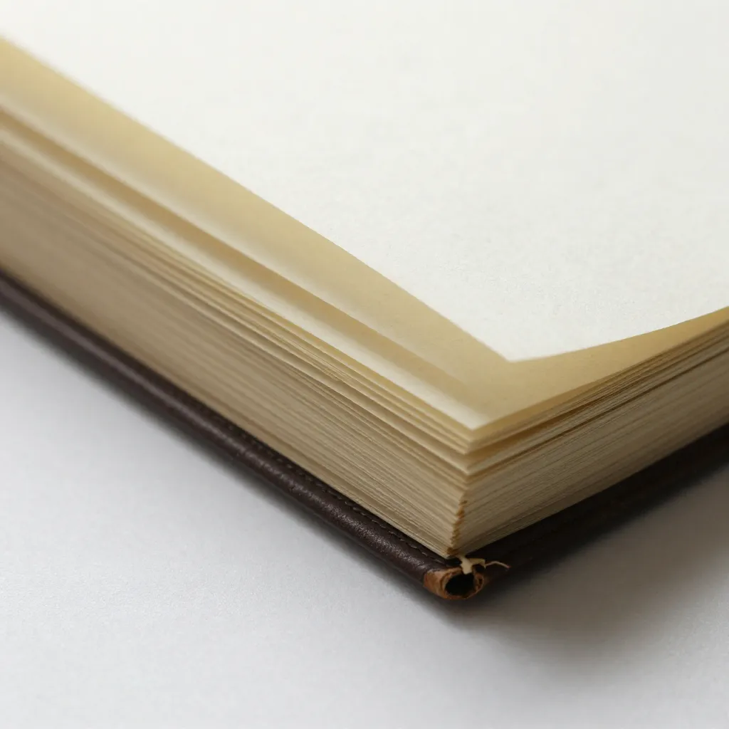 Coptic bound notebook with exposed spine